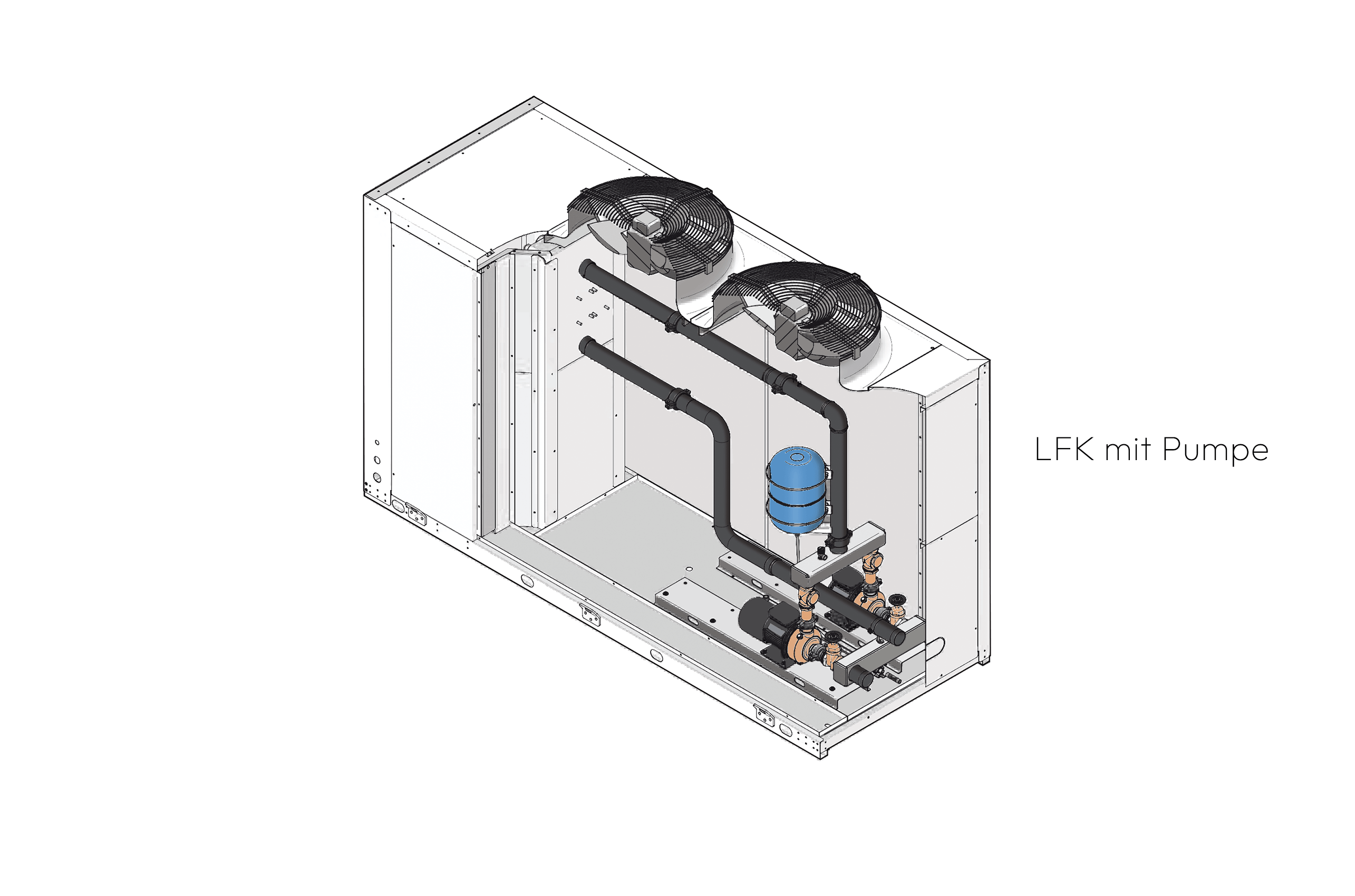 KRONE LFK-124-LE | Luftgekühlter Kaltwassererzeuger | 123,9 kW | Baukastensystem