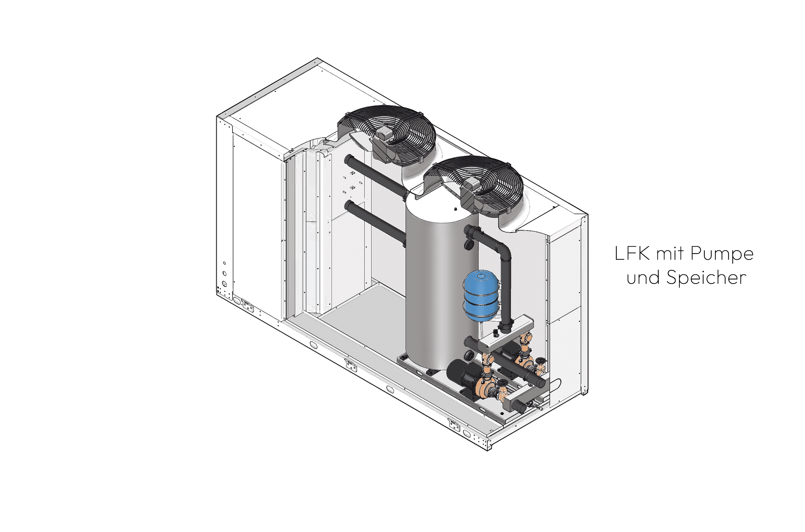 KRONE LFK-124-LE | Luftgekühlter Kaltwassererzeuger | 123,9 kW | Baukastensystem