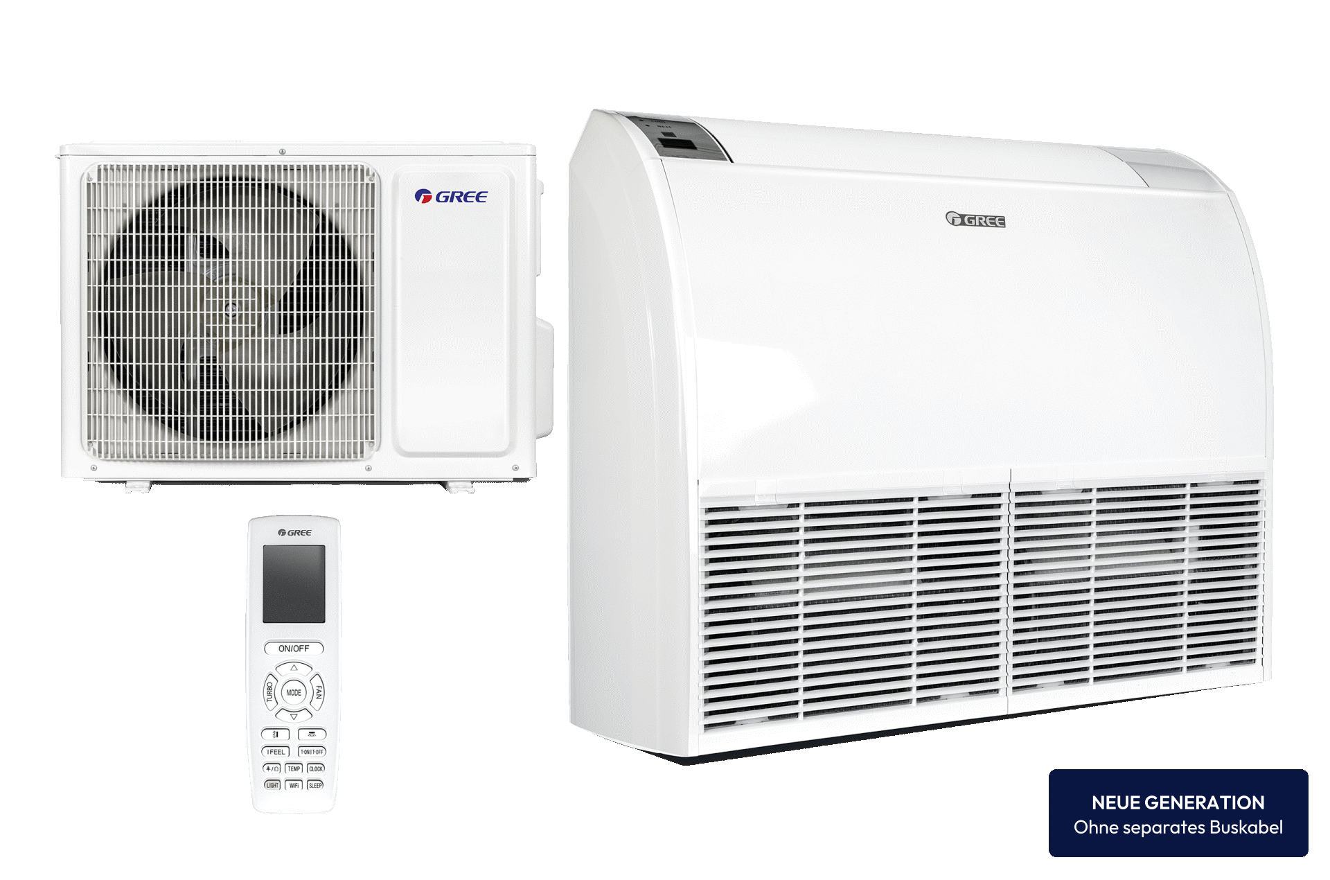 GREE GUD160-ZD1/WX | Klimaanlagen Set mit Universaltruhe | 16,0 kW