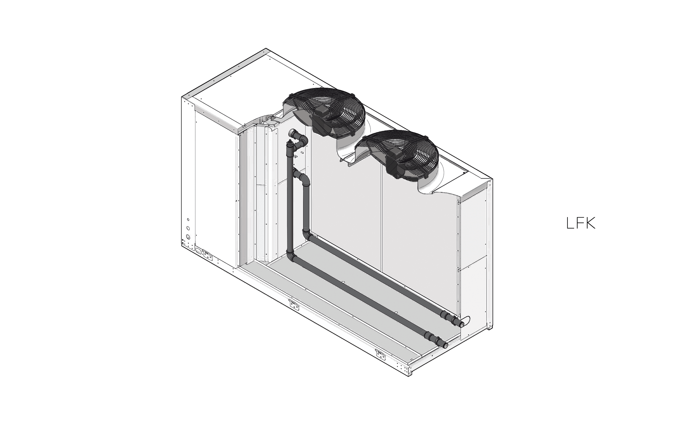 KRONE LFK-124-LE | Luftgekühlter Kaltwassererzeuger | 123,9 kW | Baukastensystem