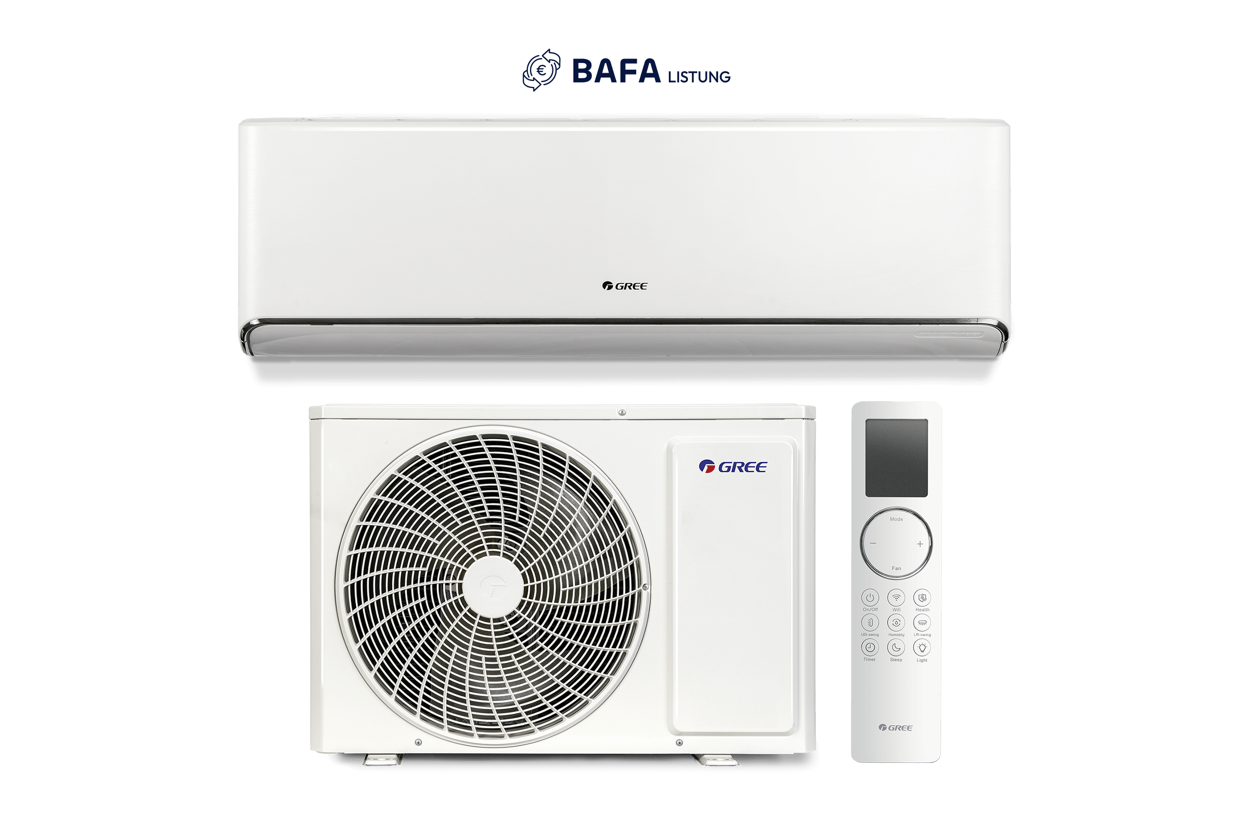 GREE GWH-09-AVCXB | Premium Wand Klimaanlagen Set | 2,5 kW | Weiß